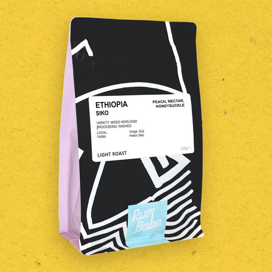 Ethiopia Siko Coffee Beans | Peach, Nectar, Honeysuckle | Light